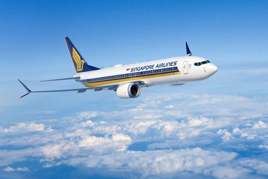 A Singapore airlines Boeing 737 max