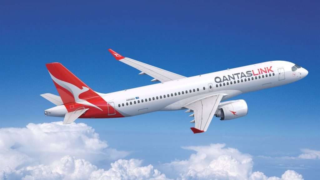 rendering of qantaslink airbus a220-300