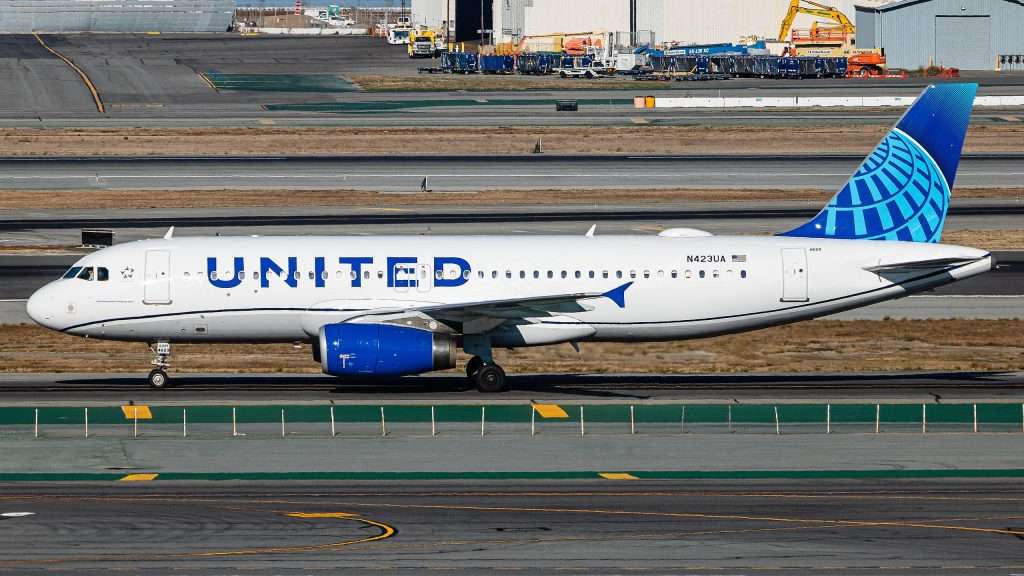 United Airlines Airbus A320 in San Francisco