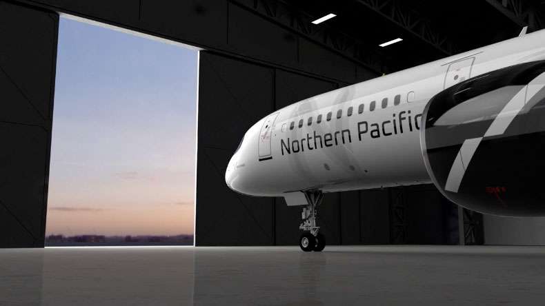 Rendering of a northern pacific airways boeing 757-200