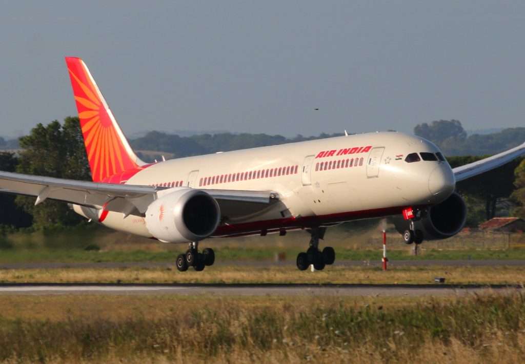 An Air India Boeing 787-8 Dreamliner registered as VT-ANA