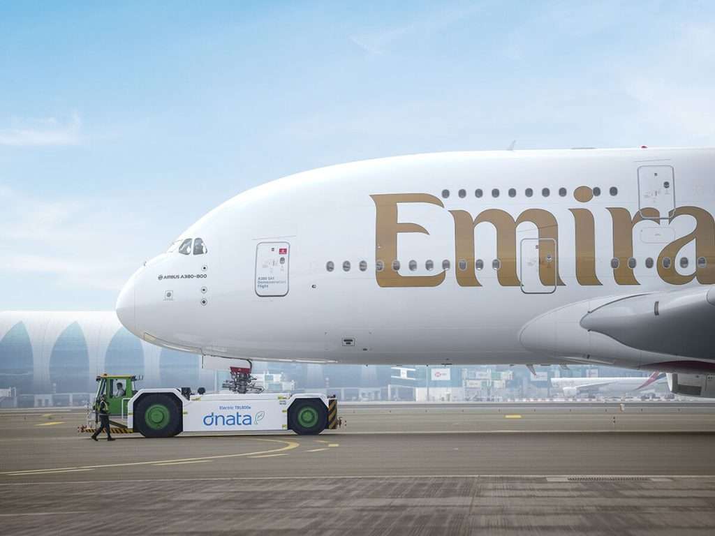 Emirates operates the world's first Airbus A380 demonstration flight with 100% sustainable aviation fuel