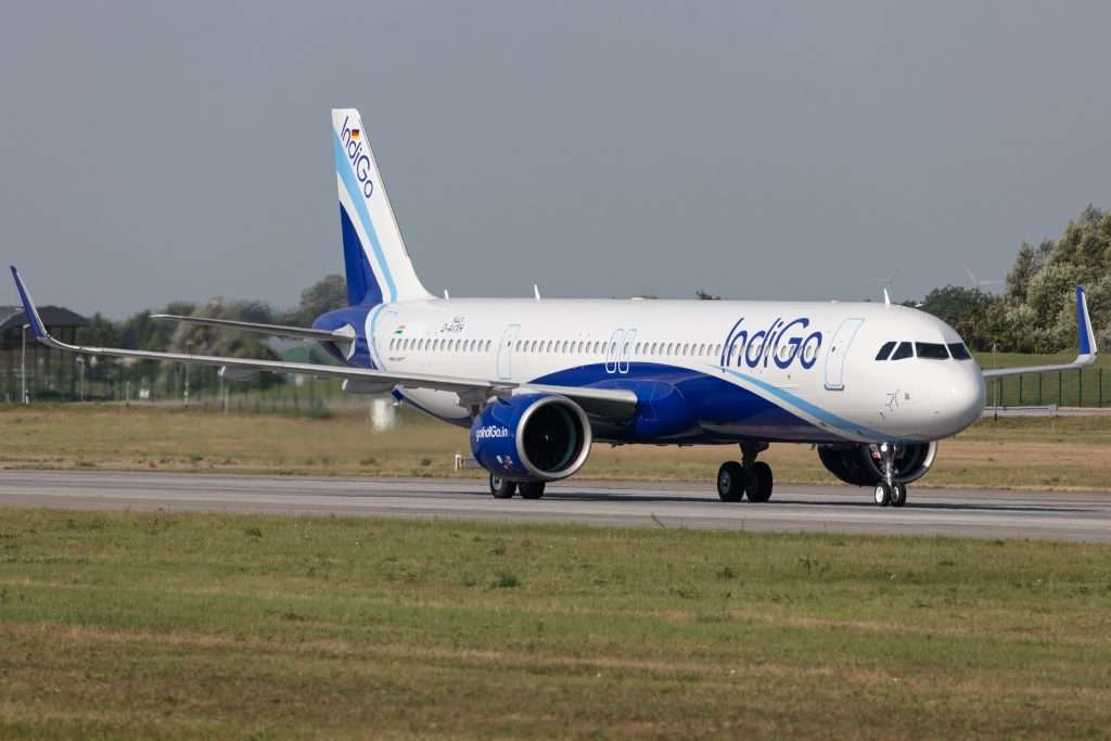 An Indigo Airbus A321-271neo registered as VT-IUY at Hamburg