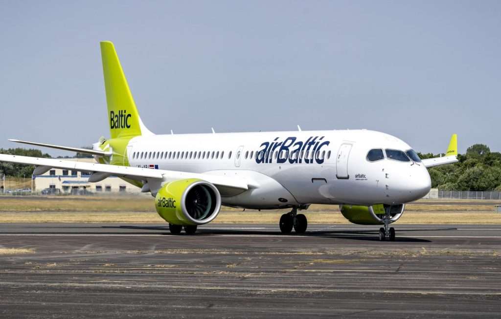 an airBaltic Airbus A220-300