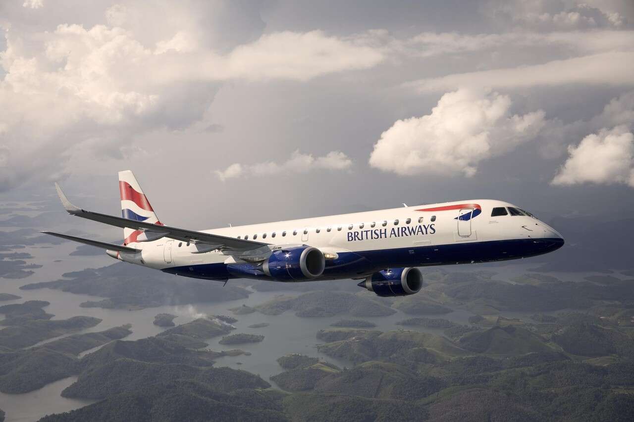 British Airways Embraer E190 marks the return of flights to London Stansted for the first time in four years
