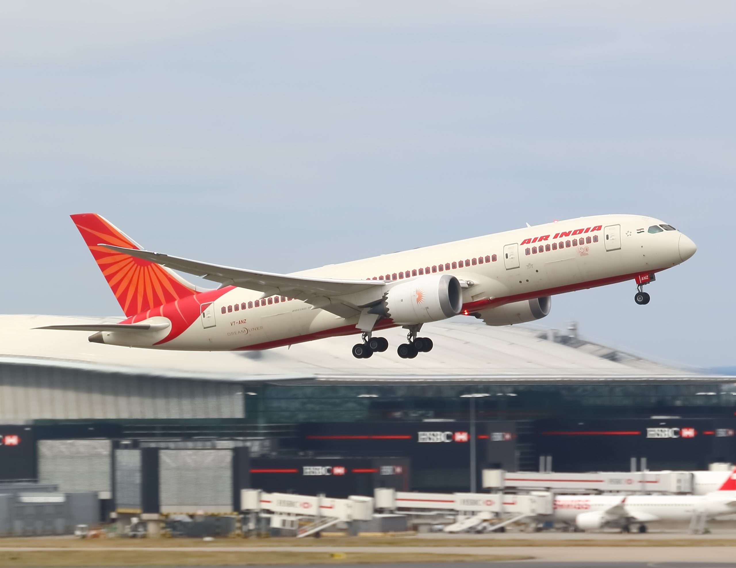 An Air India Boeing 787 departs from London Heathrow