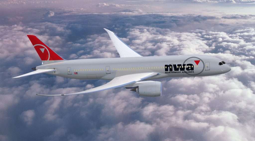 A Northwest Airlines Boeing 787 Dreamliner