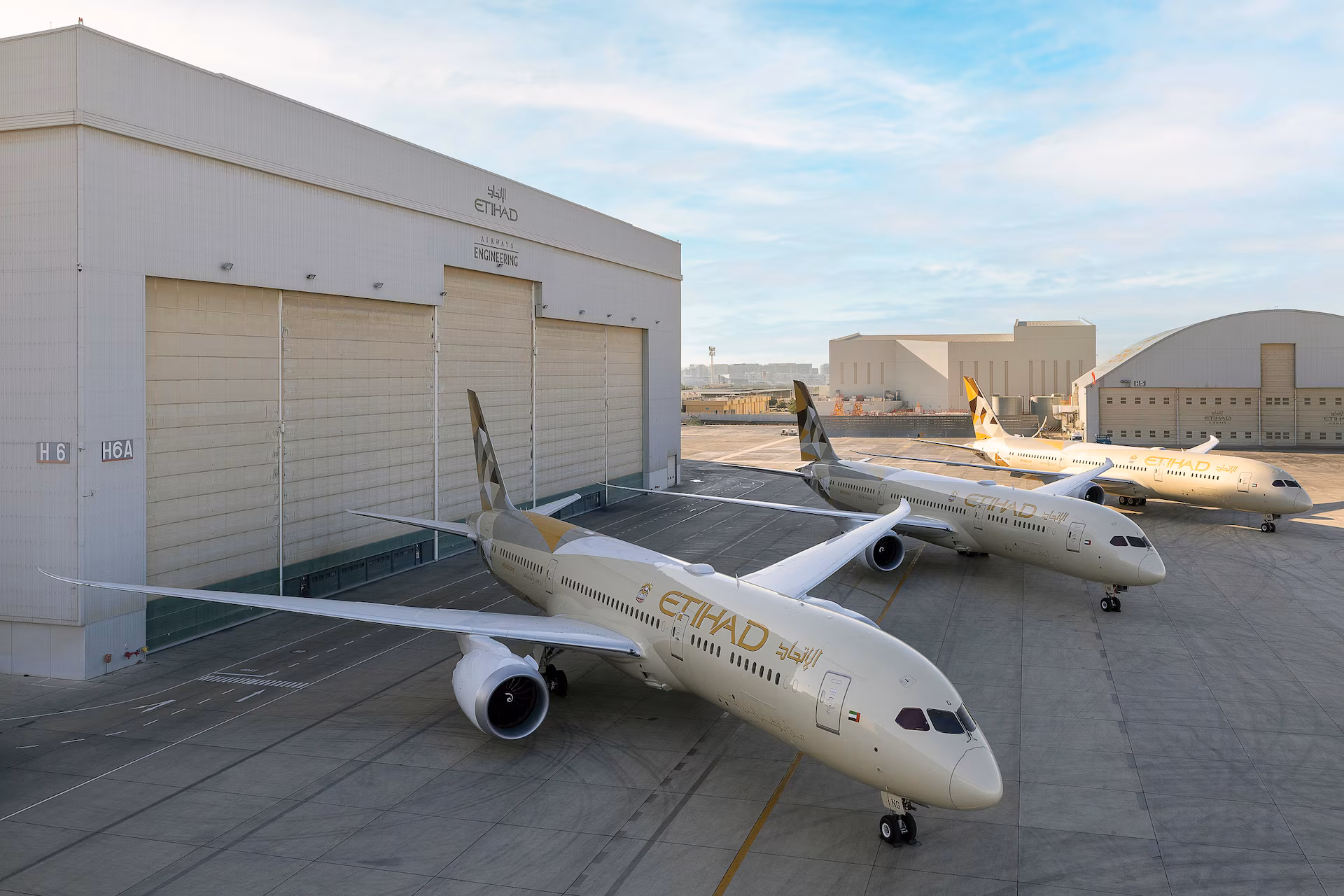 Etihad Airways Boeing 787-9 Dreamliners in Abu Dhabi