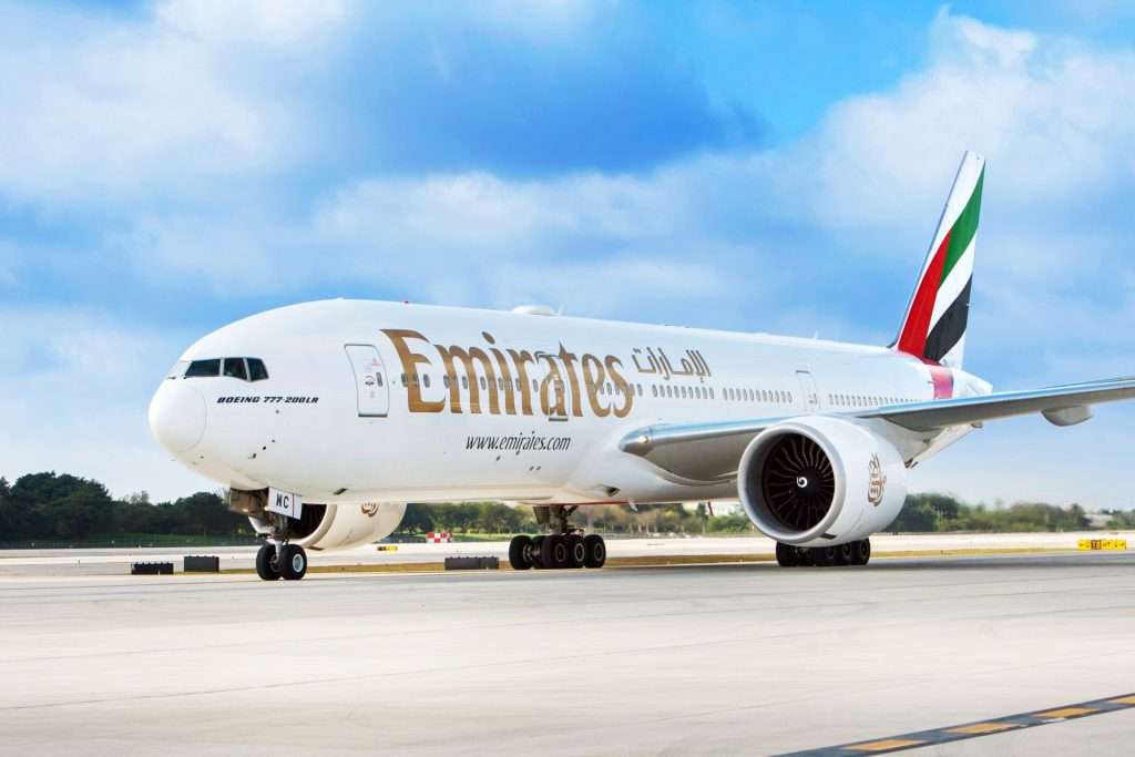 An Emirates Boeing 777-200LR