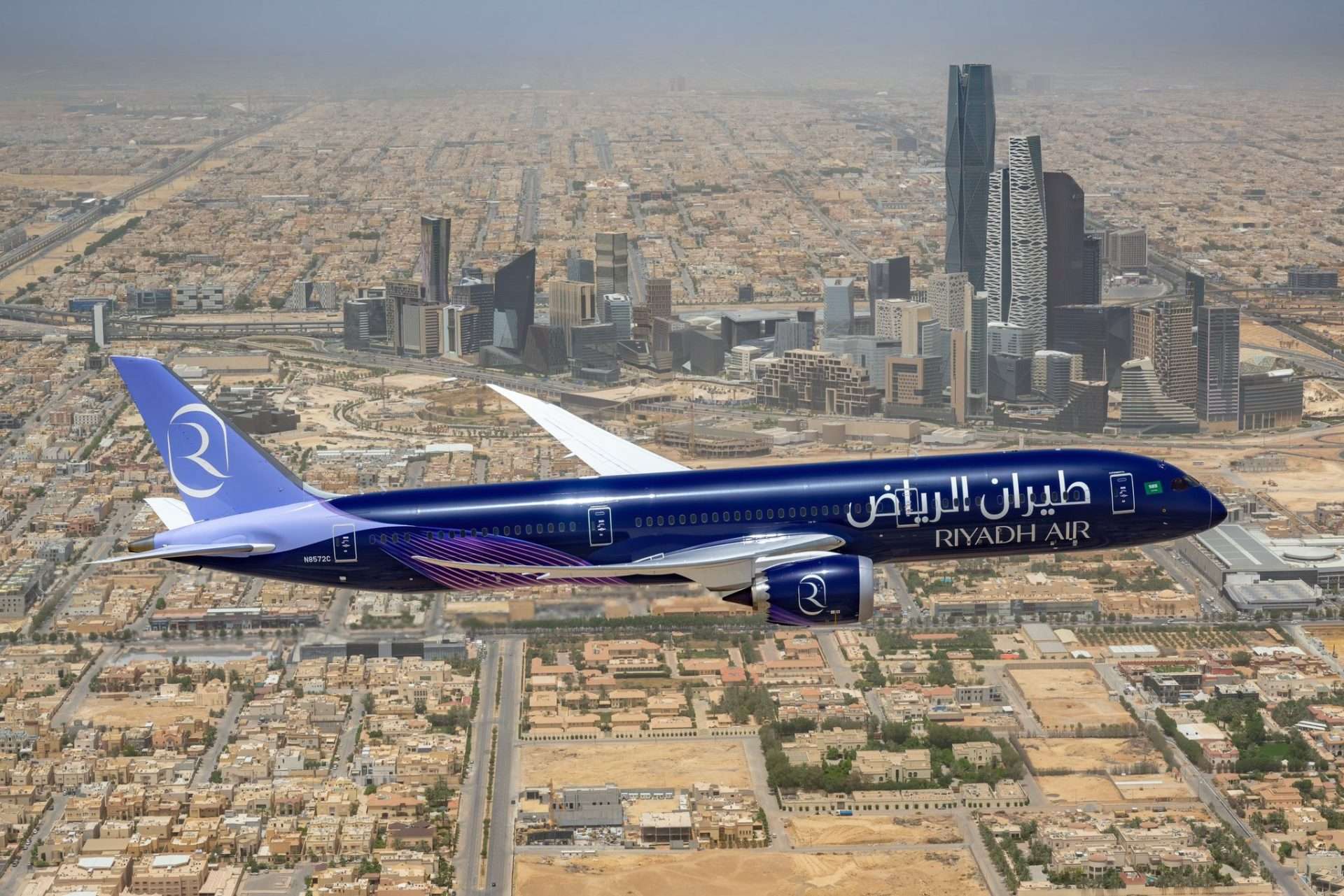 A Riyadh Air Boeing 787 Dreamliner