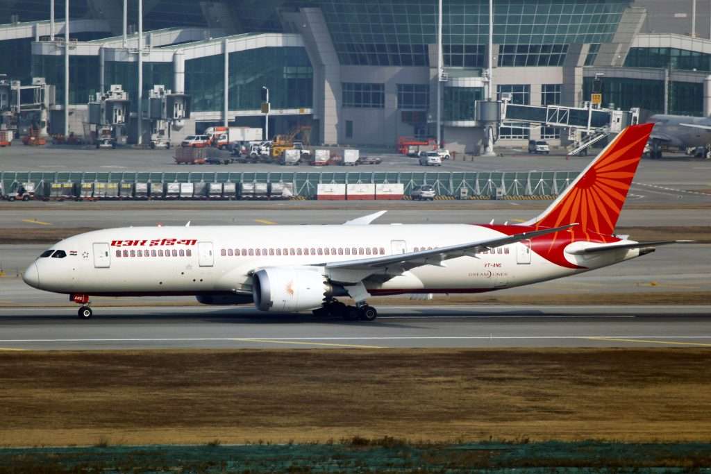 Air India Boeing 787 dreamliner at Seoul Incheon International Airport