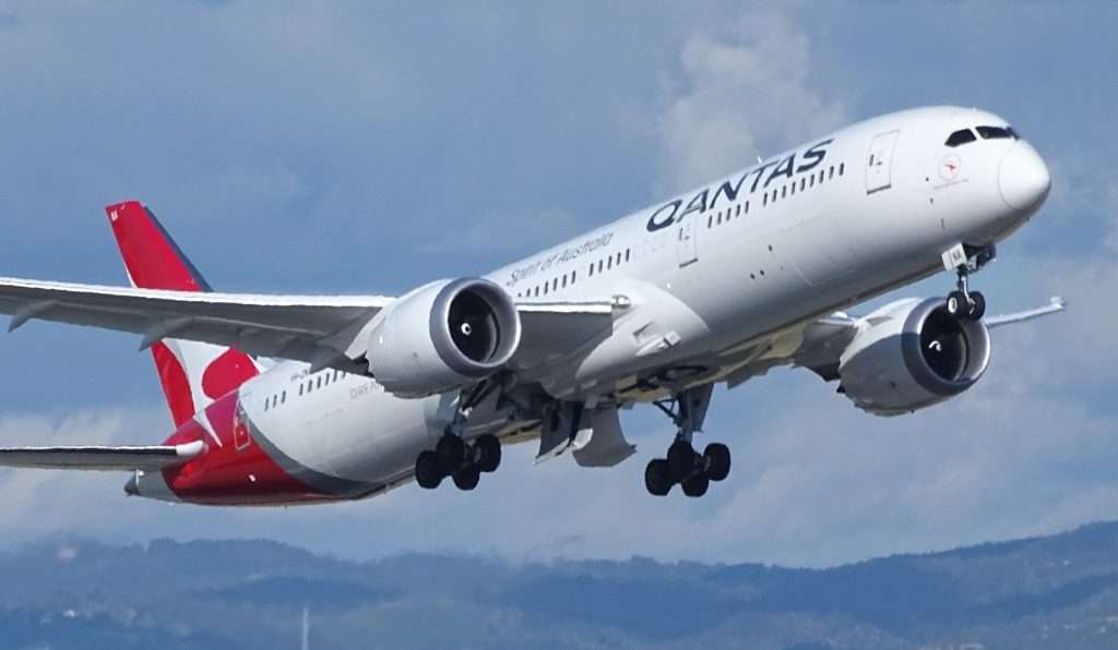 A Qantas Boeing 787 Dreamliner