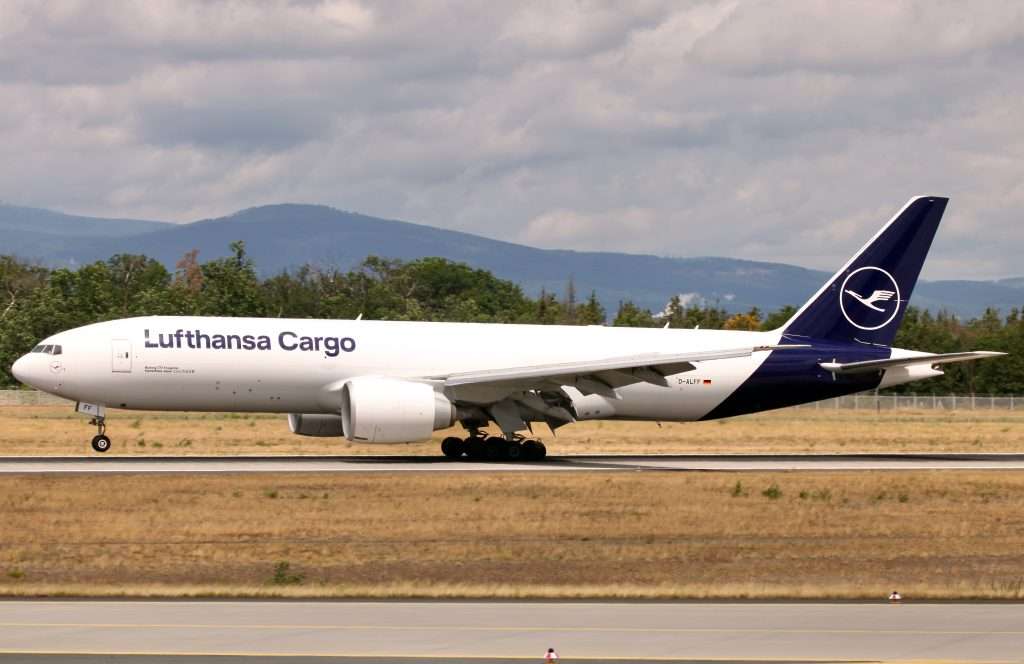 A Lufthansa Cargo Boeing 777F