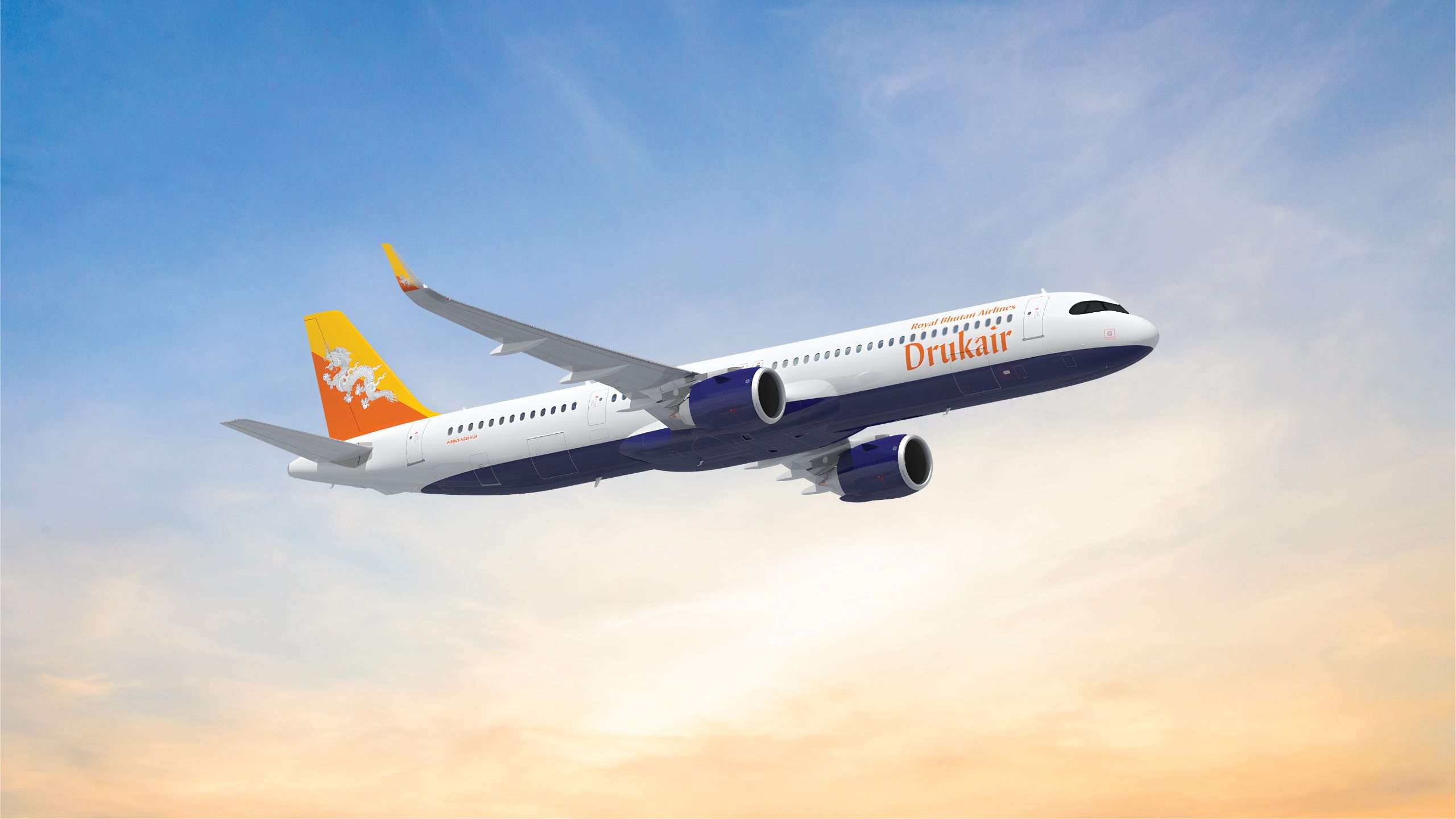 A Drukair Airbus A321XLR