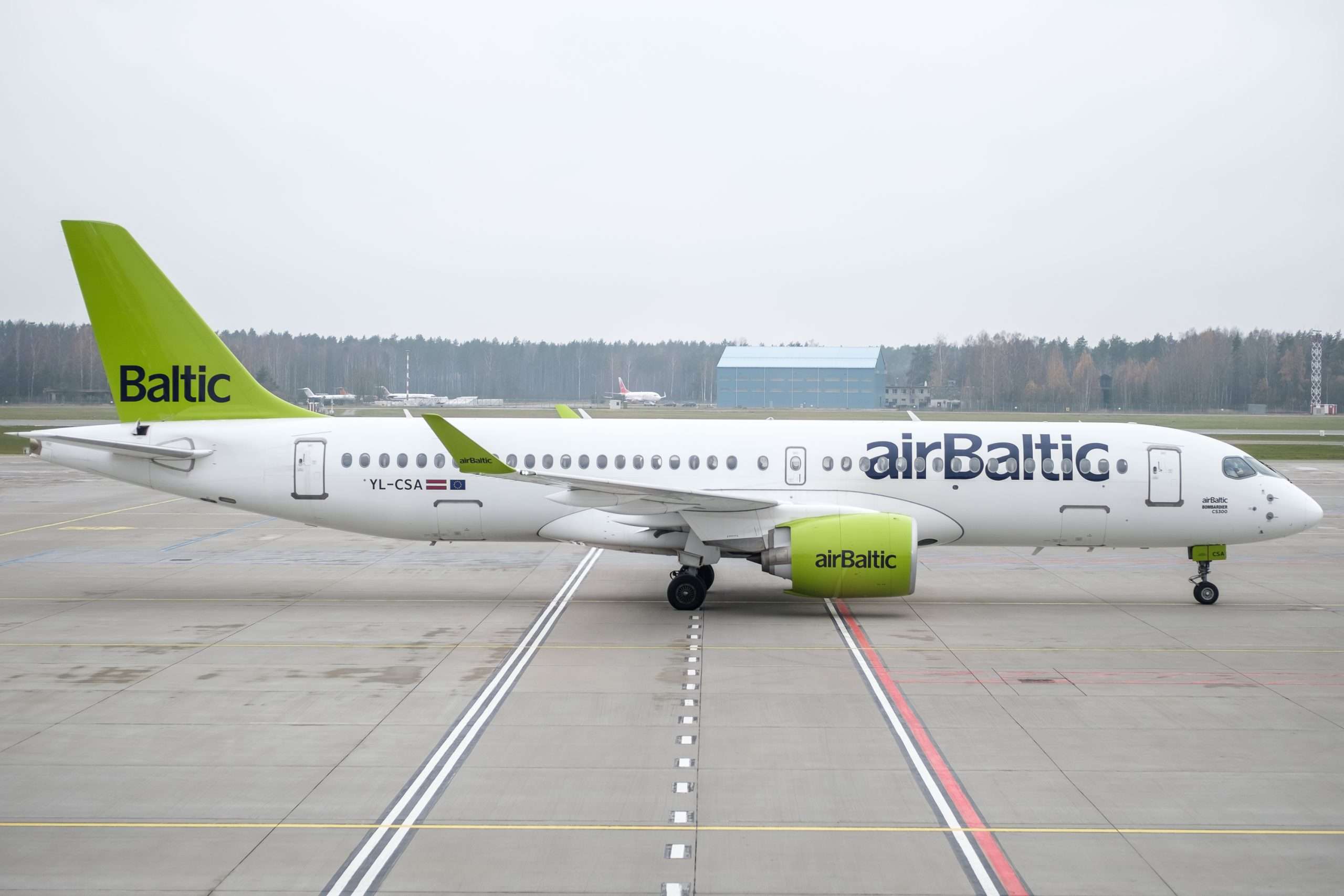 An airBaltic Airbus A220-300