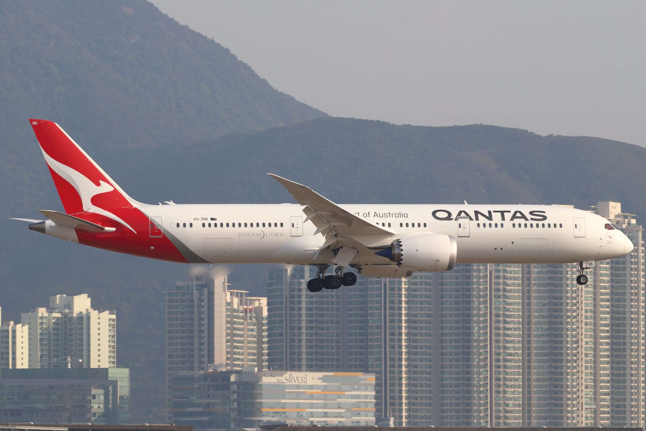 A Qantas Boeing 787 Dreamliner