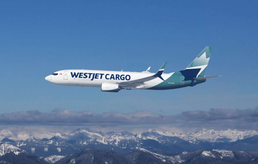 A WestJet Cargo Boeing 737 Converted Freighter