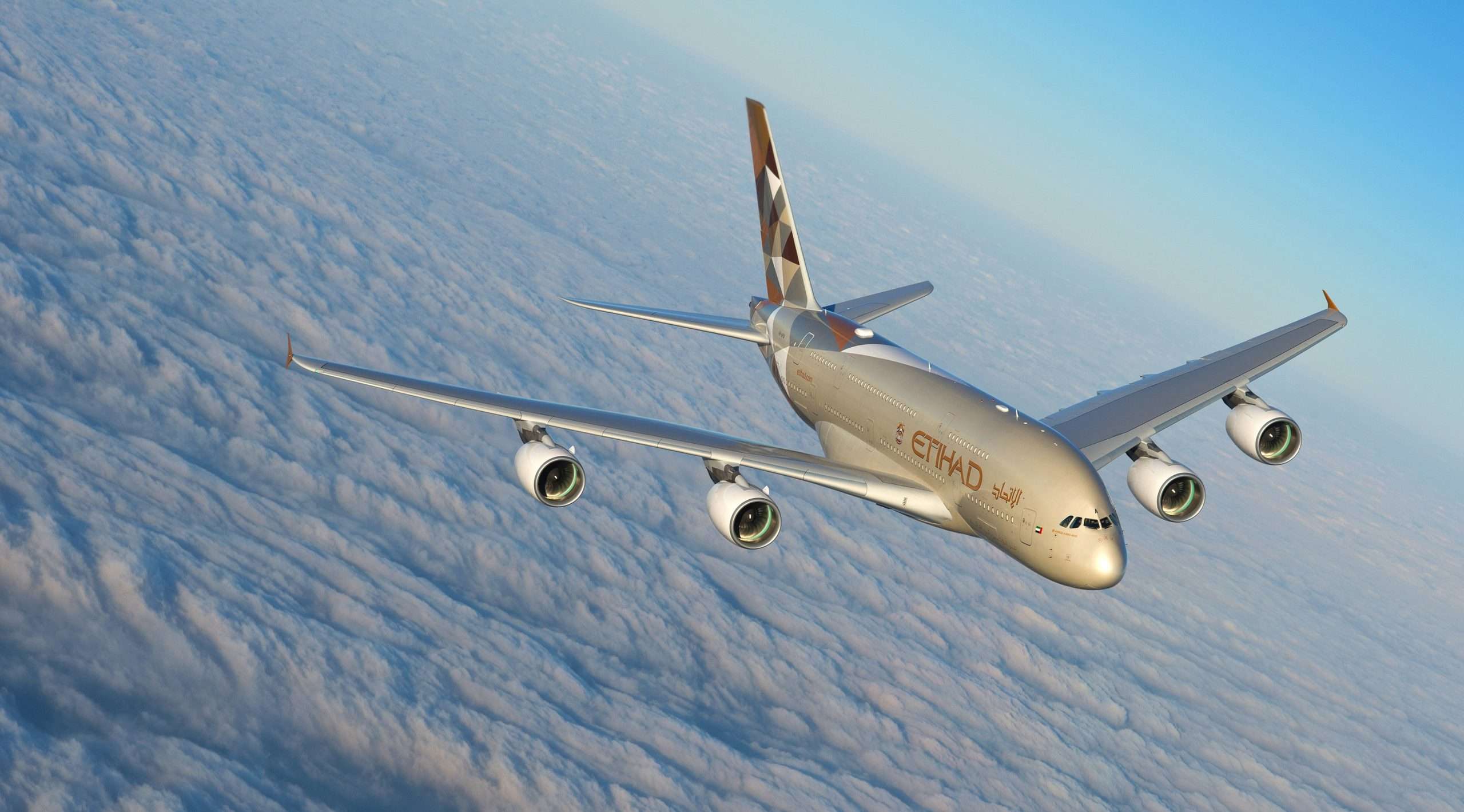 An Etihad Airways Airbus A380-800