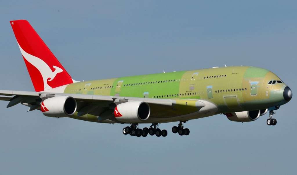 A Qantas Airbus A380-800