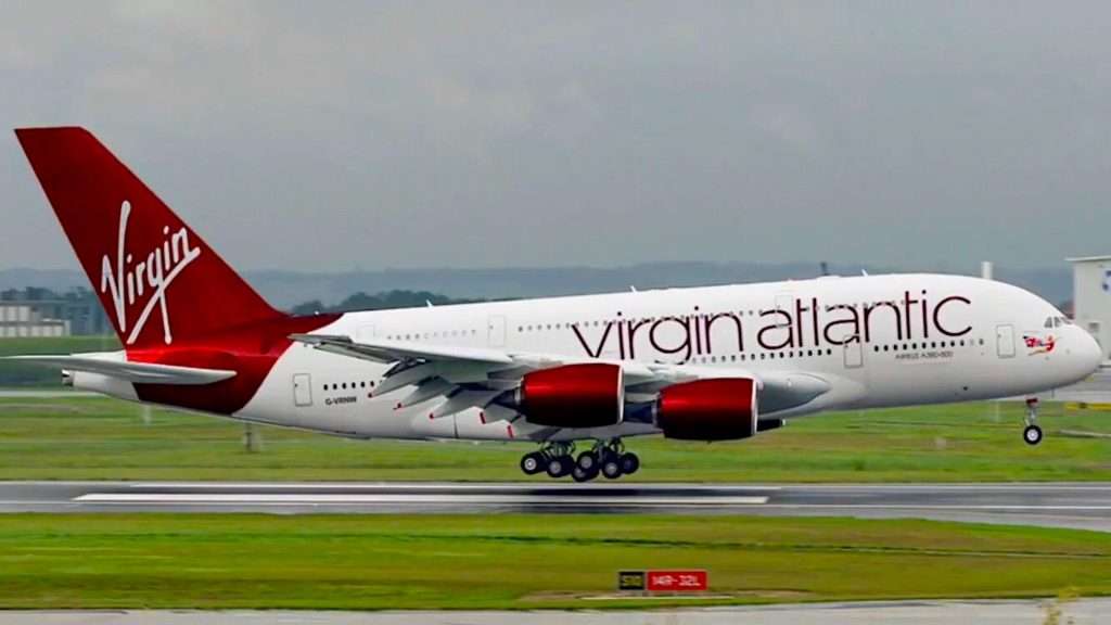 A Virgin Atlantic Airbus A380-800
