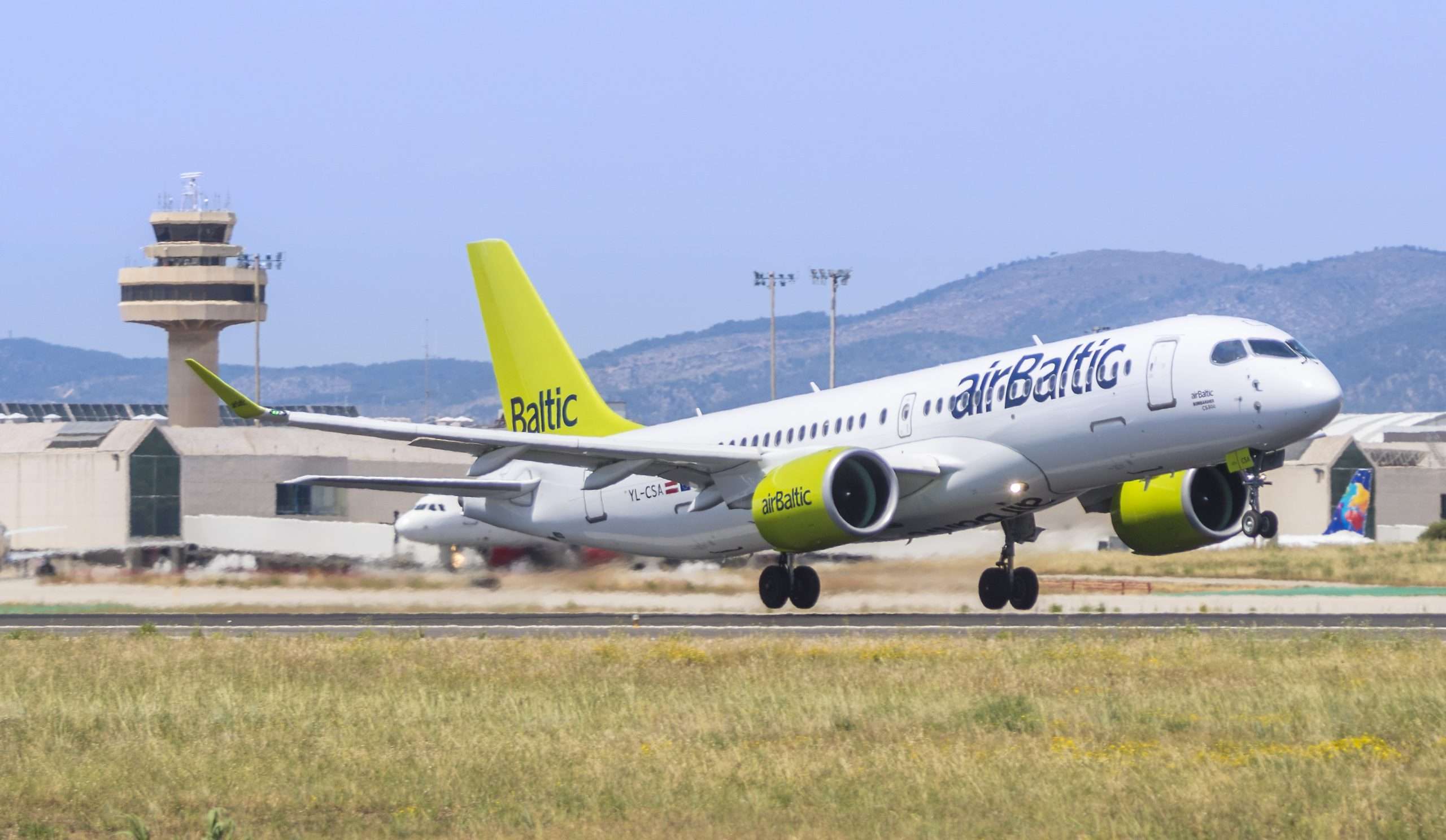 An airBaltic Airbus A220