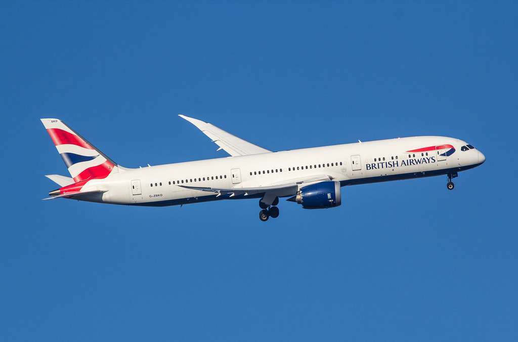 A British Airways Boeing 787 Dreamliner