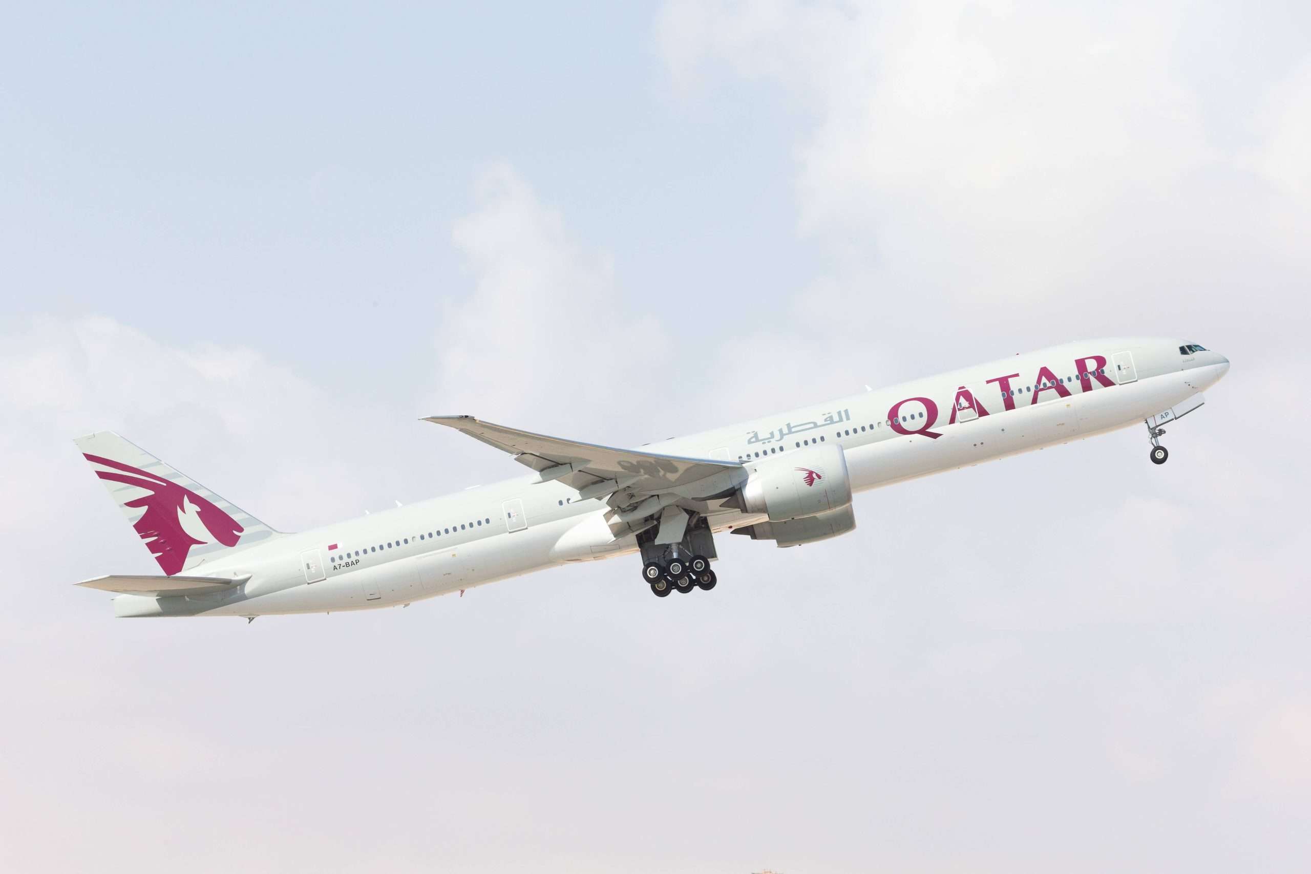 A Qatar Airways Boeing 777-300ER