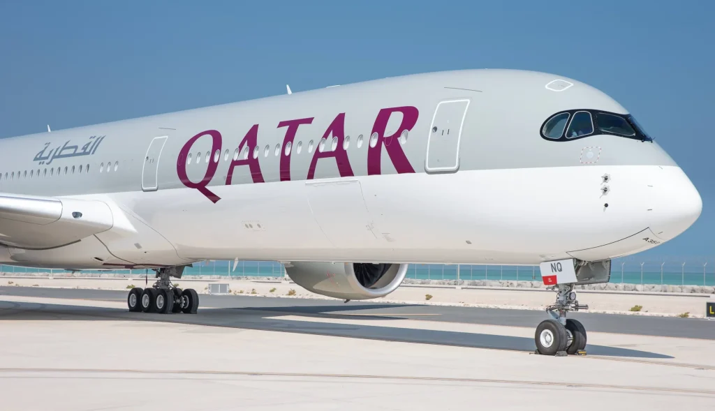 A Qatar Airways Airbus A350