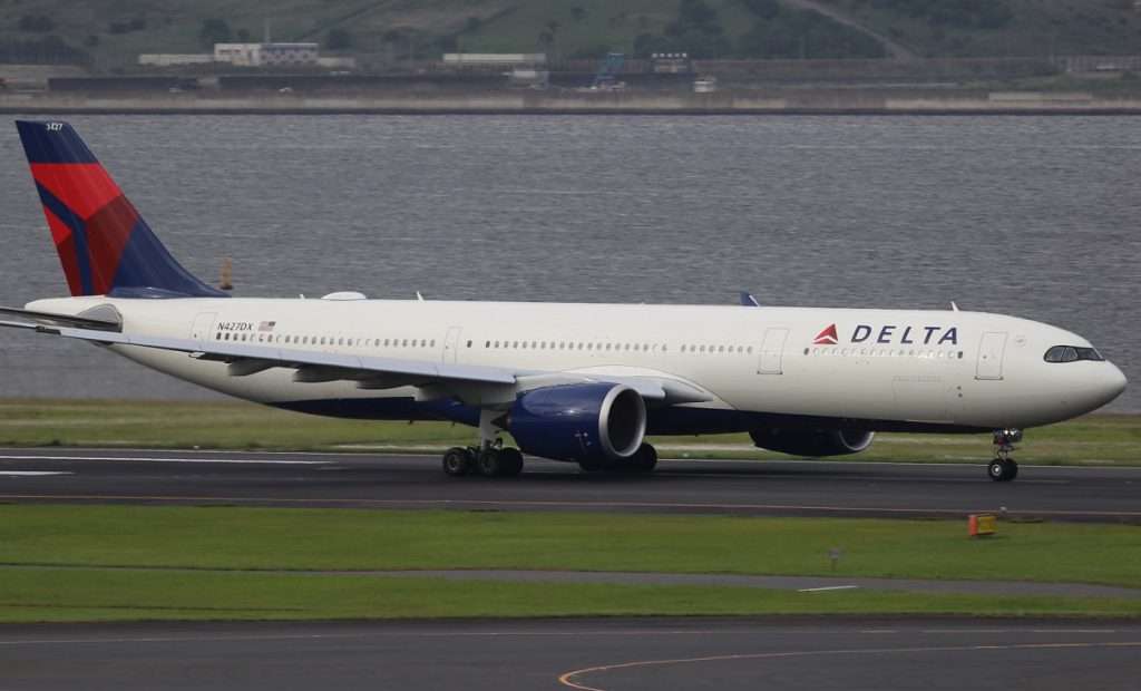 A Delta Airbus A330neo at Tokyo Haneda