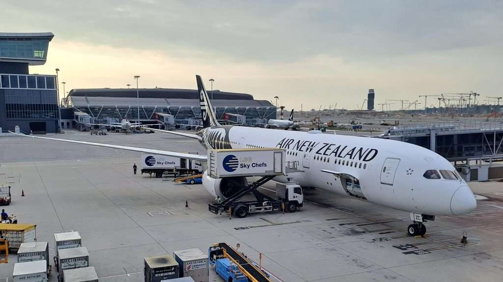 Air New Zealand Boeing 787 at Hong Kong International Airport