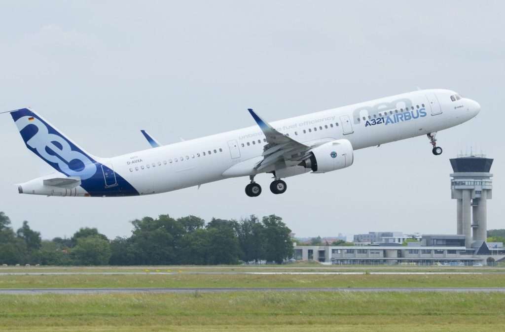 An Airbus A321neo that'll eventually fly with Thai Airways