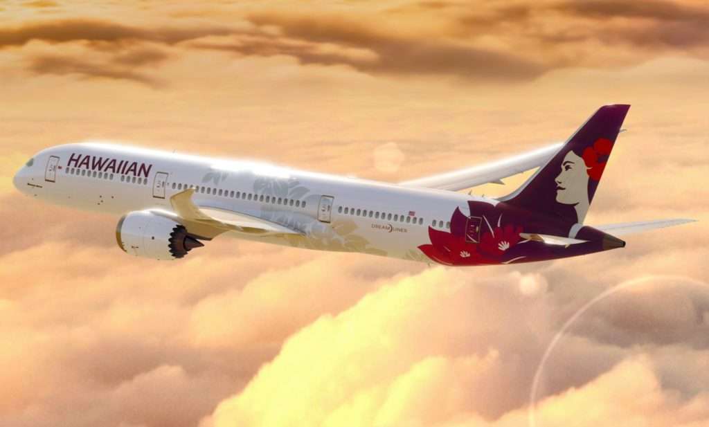 A Hawaiian Airlines Boeing 787-9 Dreamliner
