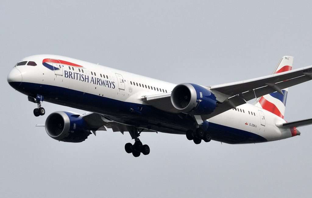 A British Airways Boeing 787-9