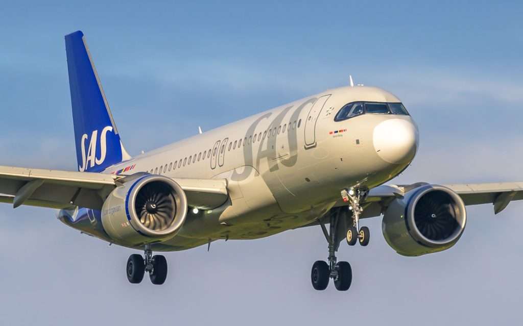 An SAS Airbus A320neo
