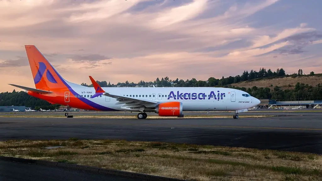 An Akasa Air Boeing 737 MAX