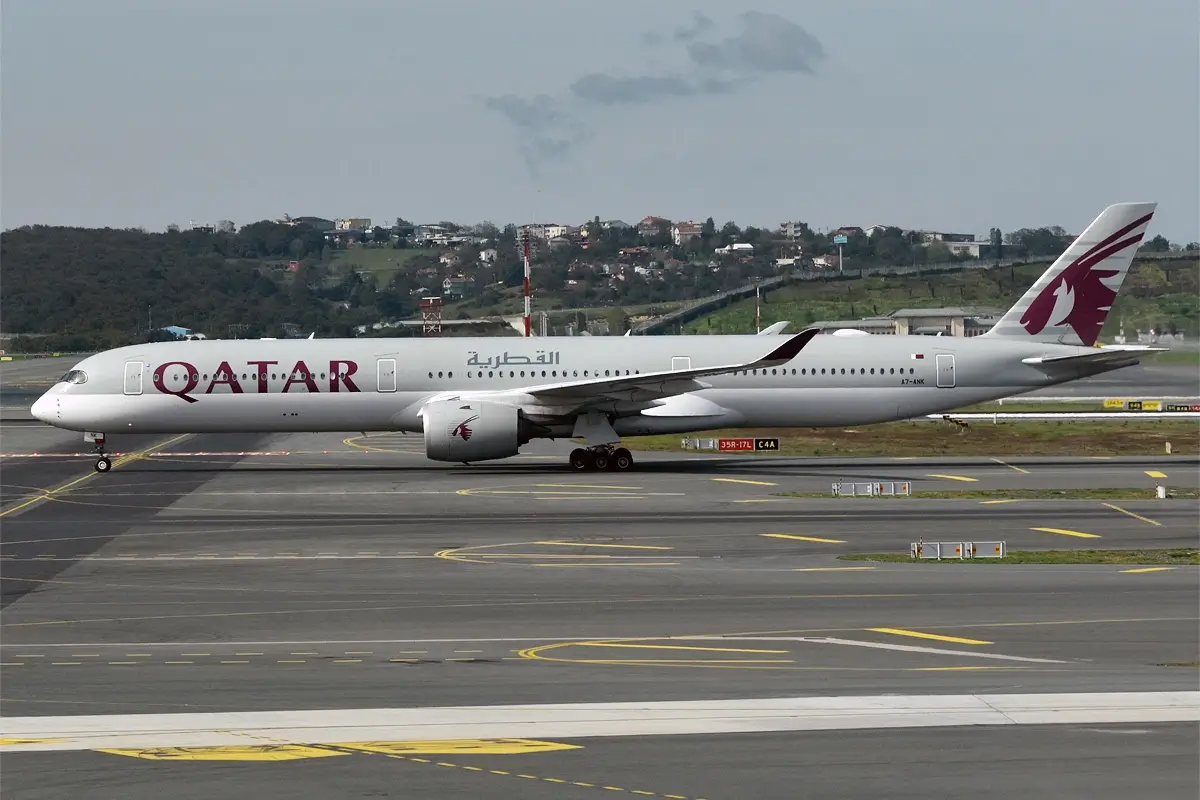 A Qatar Airways Airbus A350-1041