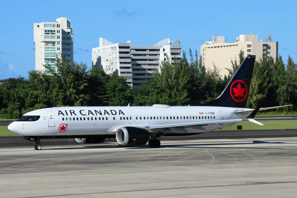 An Air Canada Boeing 737 MAX