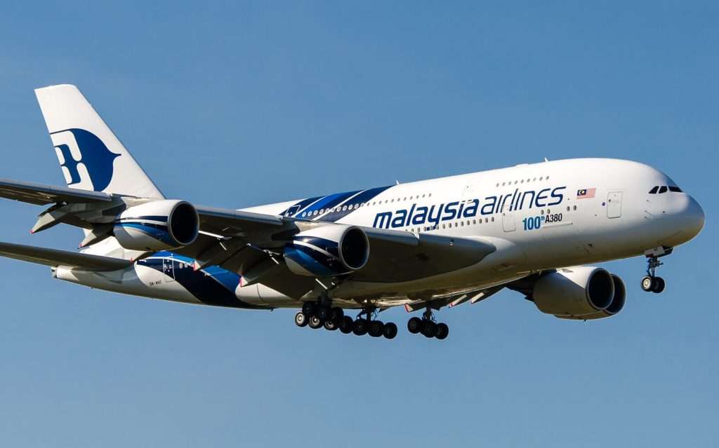 A Malaysia Airlines Airbus A380-800