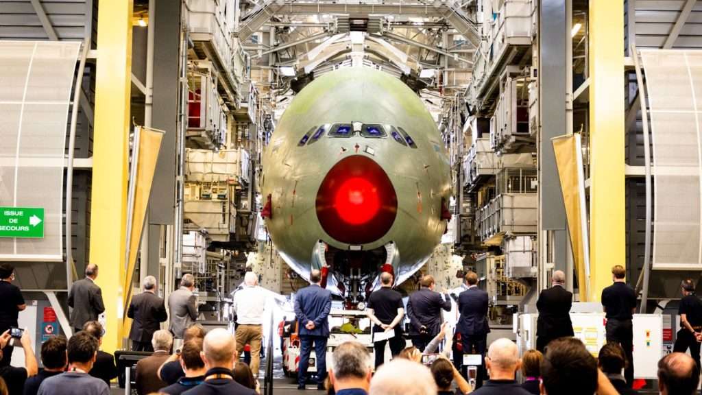 The Airbus A380 in production