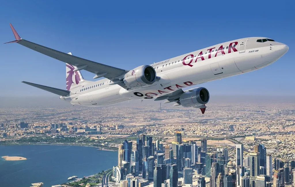 A Qatar Airways Boeing 737 MAX 10