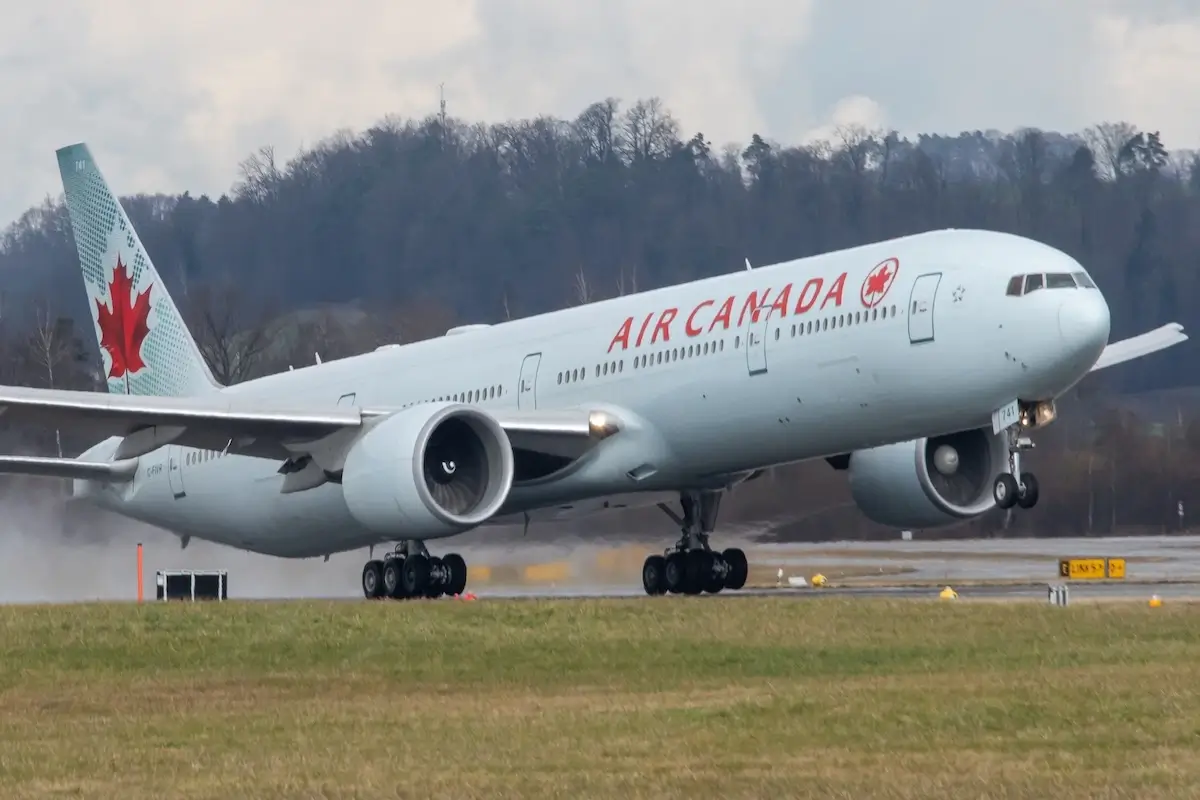 An Air Canada Boeing 777-300ER in Zurich