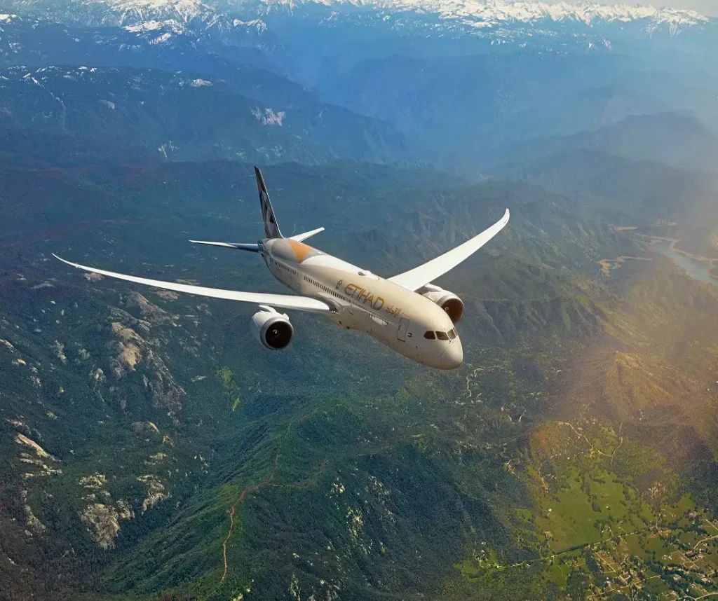 An Etihad Airways Boeing 787-9 Dreamliner