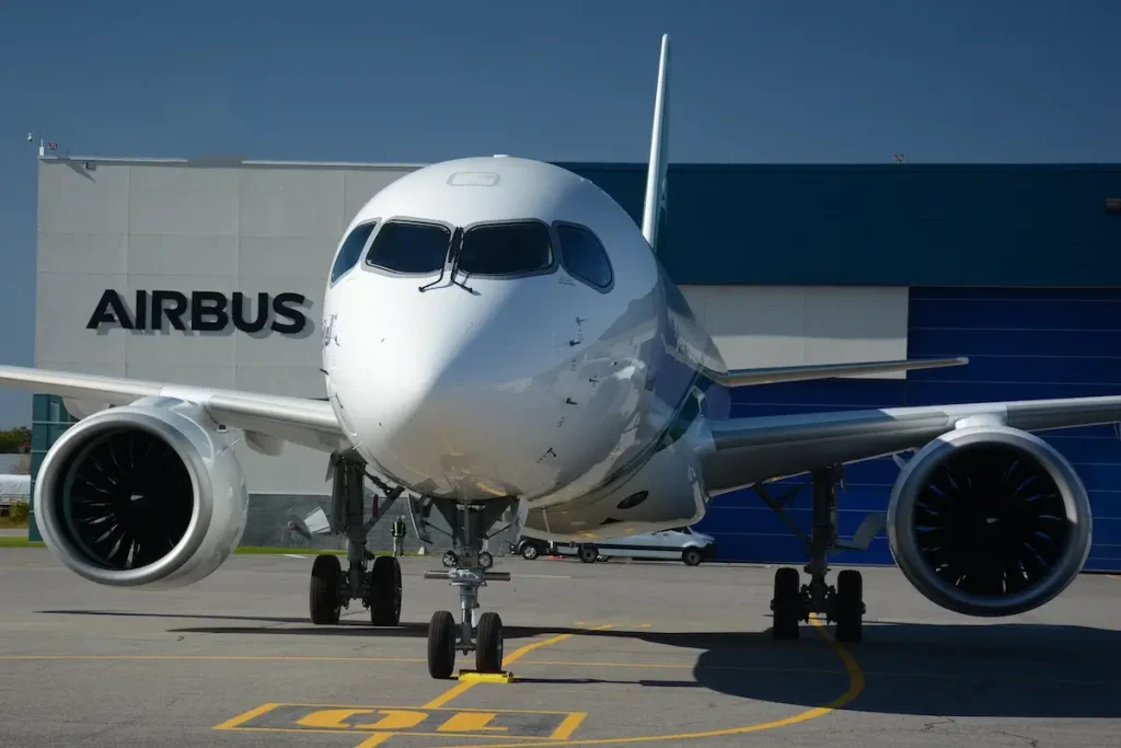 An Airbus A220 that'll soon fly with AirAsia