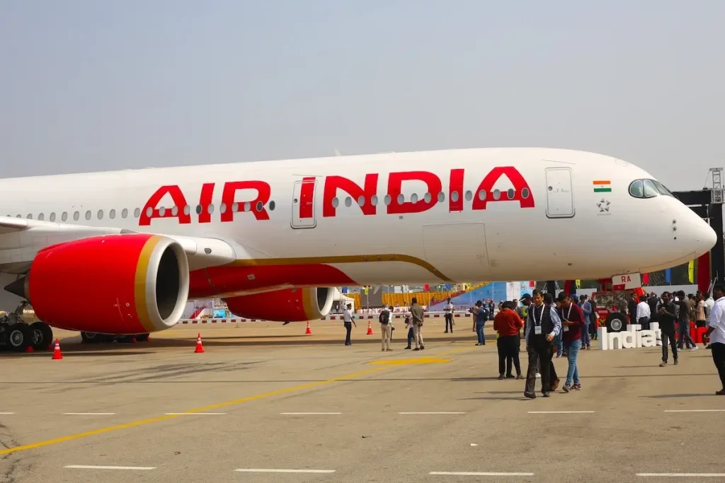 Air India's First A350-900 aircraft powered by Rolls-Royce Trent xwb engine displayed at Wings India.