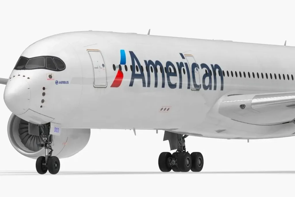 An American Airlines Airbus A350-900 rendering