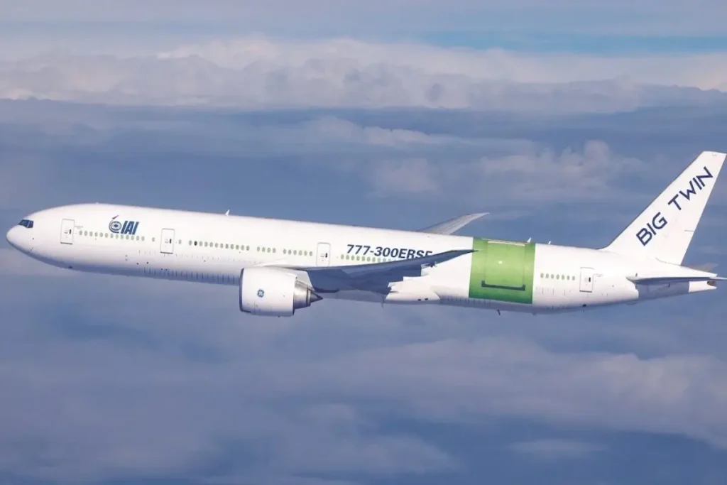 A Boeing 777-300ERSF converted with thanks to IAI