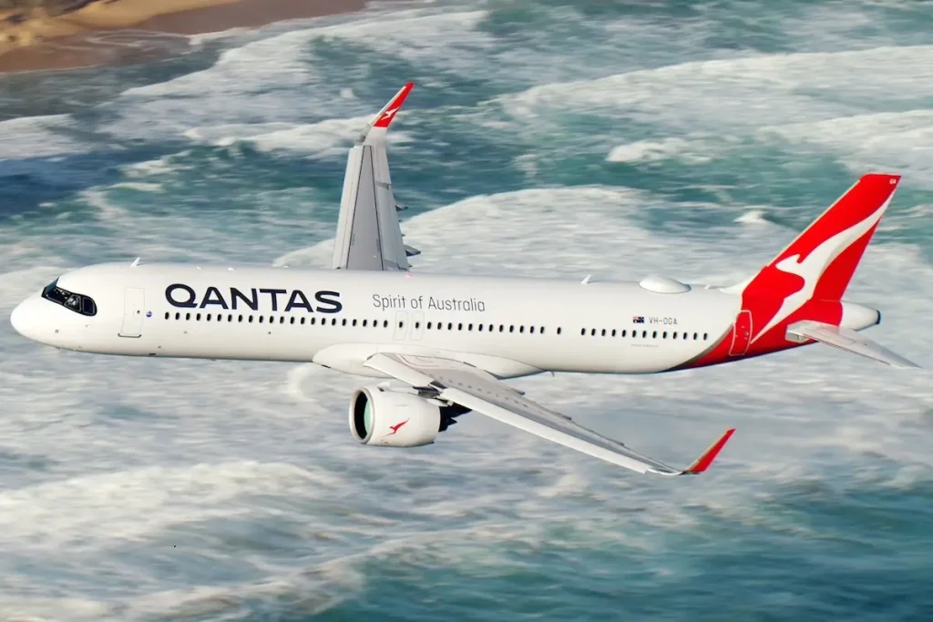 A Qantas Airbus A321XLR