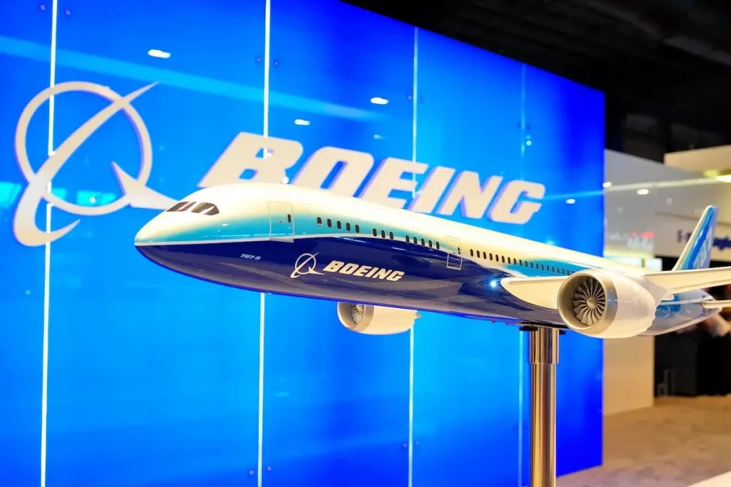 Model of Boeing 787 Dreamliner at Singapore Airshow February 03, 2010 in Singapore