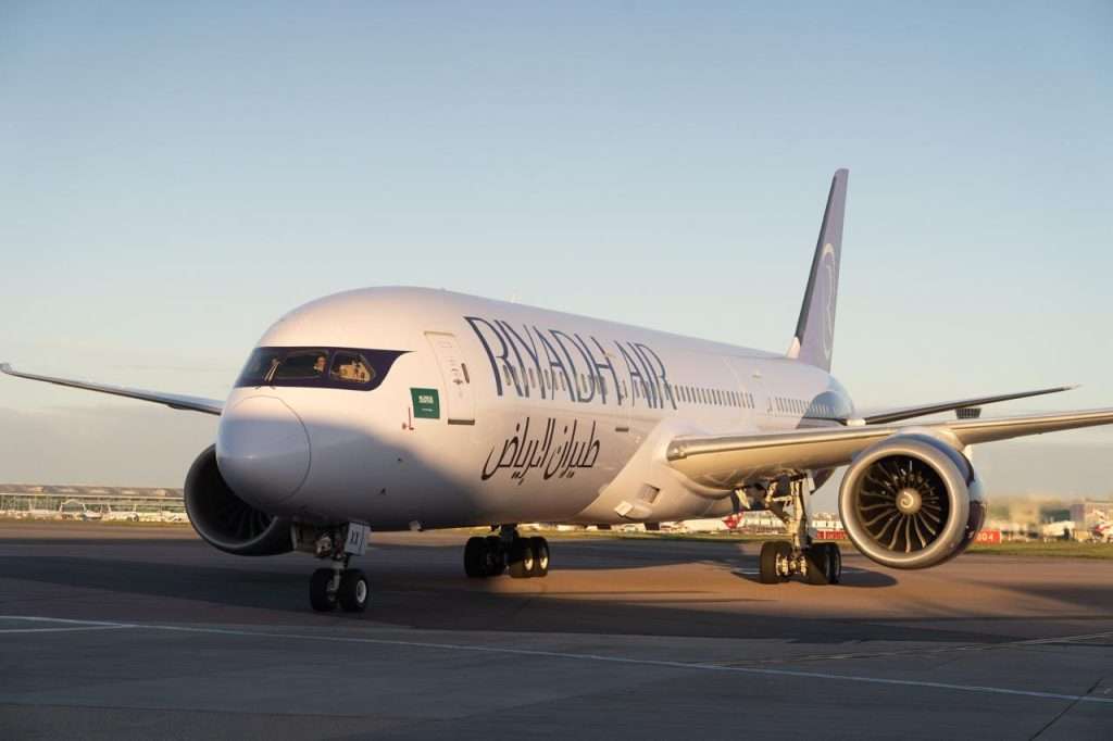 Riyadh Air celebrates the launch of passenger flights with its Boeing 787 Dreamliner to London Heathrow
