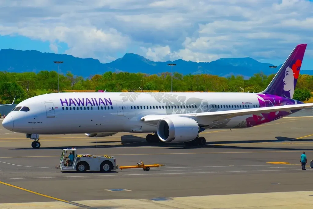 HAWAII, USA - AUG. 25, 2025: Hawaiian Airlines Boeing 787-9 Dreamliner N783HA at Daniel K. Inouye International Airport (HNL), Honolulu, Hawaii HI, USA.